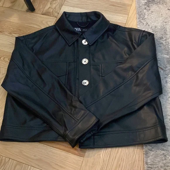 Zara faux leather jacket - Picture 3 of 6